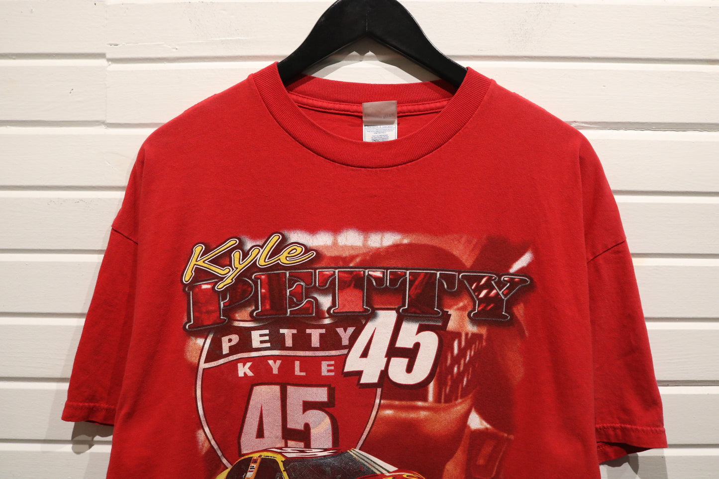 Kyle-Petty NASCAR T-Shirt | Vintage 2000s Racing Graphic Tee 45 Car | Stock Car Sportswear Collectible