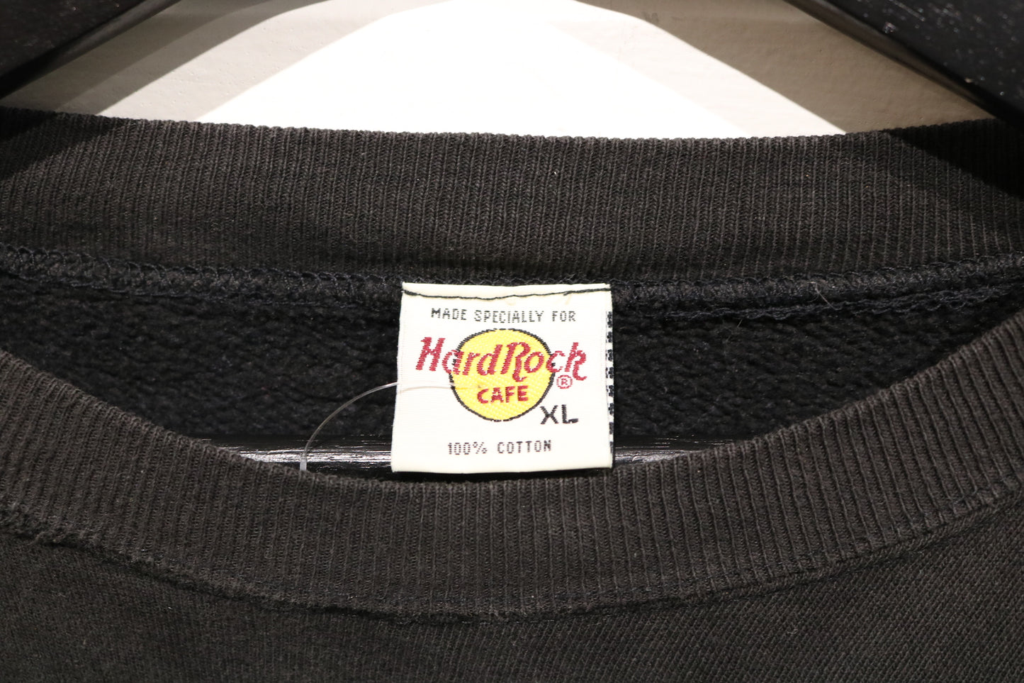 Hard-Rock-Cafe Beijing Sweater | Vintage Embroidered Logo Crewneck | Relaxed Fit Sweatshirt | Retro Collectible