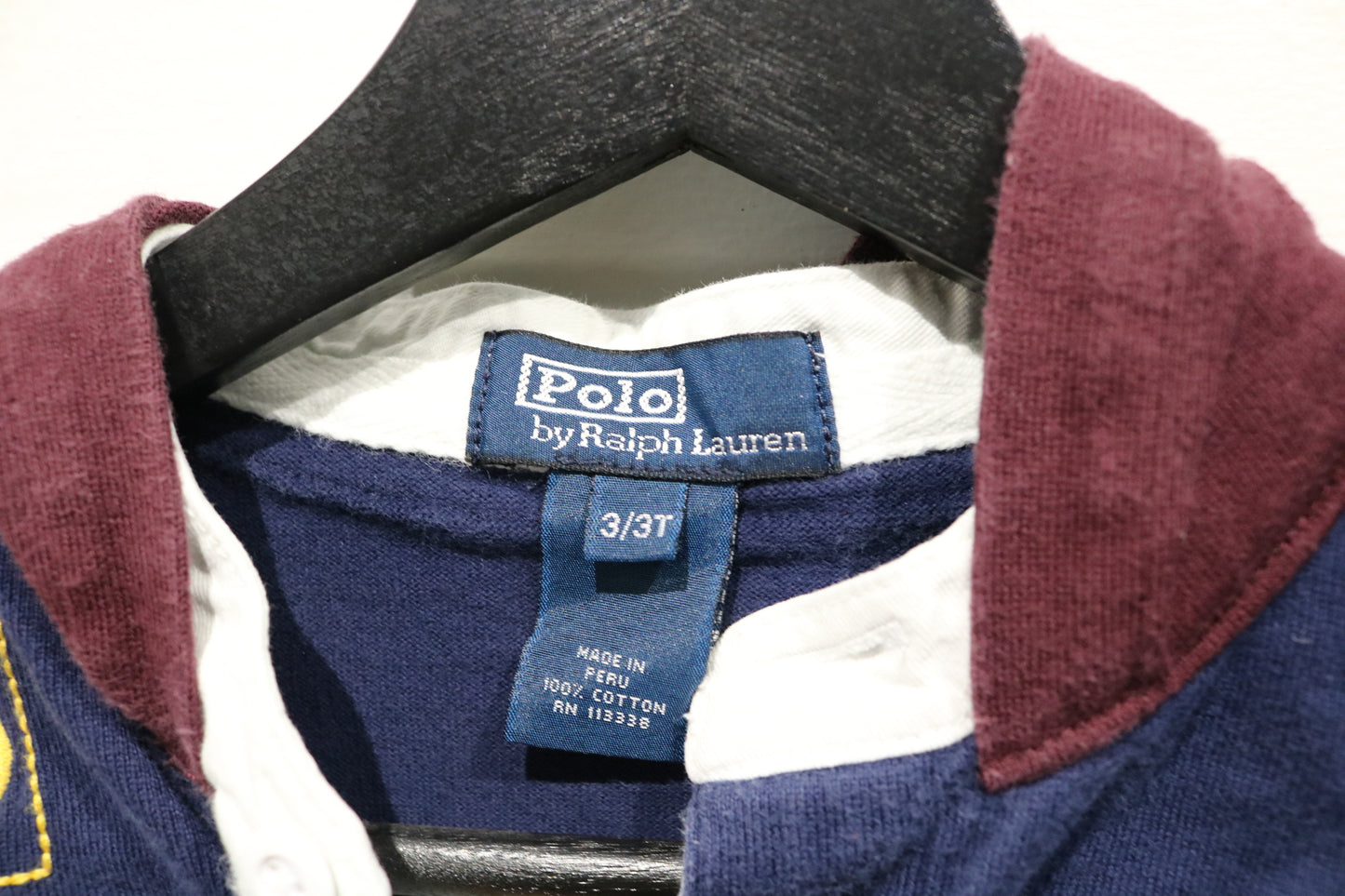 Polo Ralph-Lauren Rugby Hoodie | Vintage Two-Tone Embroidered Crest Pullover Sweatshirt | Kids Classic Sportswear