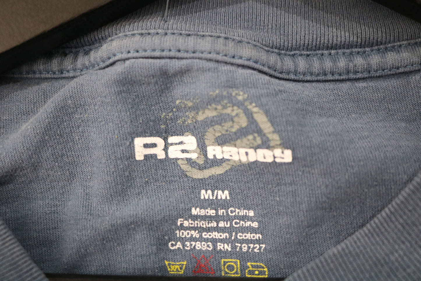 Randy Graphic T-Shirt | Vintage Slogan Statement Tee | Blue Cotton Casual Top