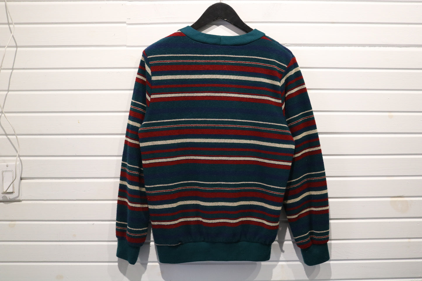 Alfred-Dunner Cardigan | Vintage 1980s Striped Button-Up Knit Sweater | Classic Retro Layer