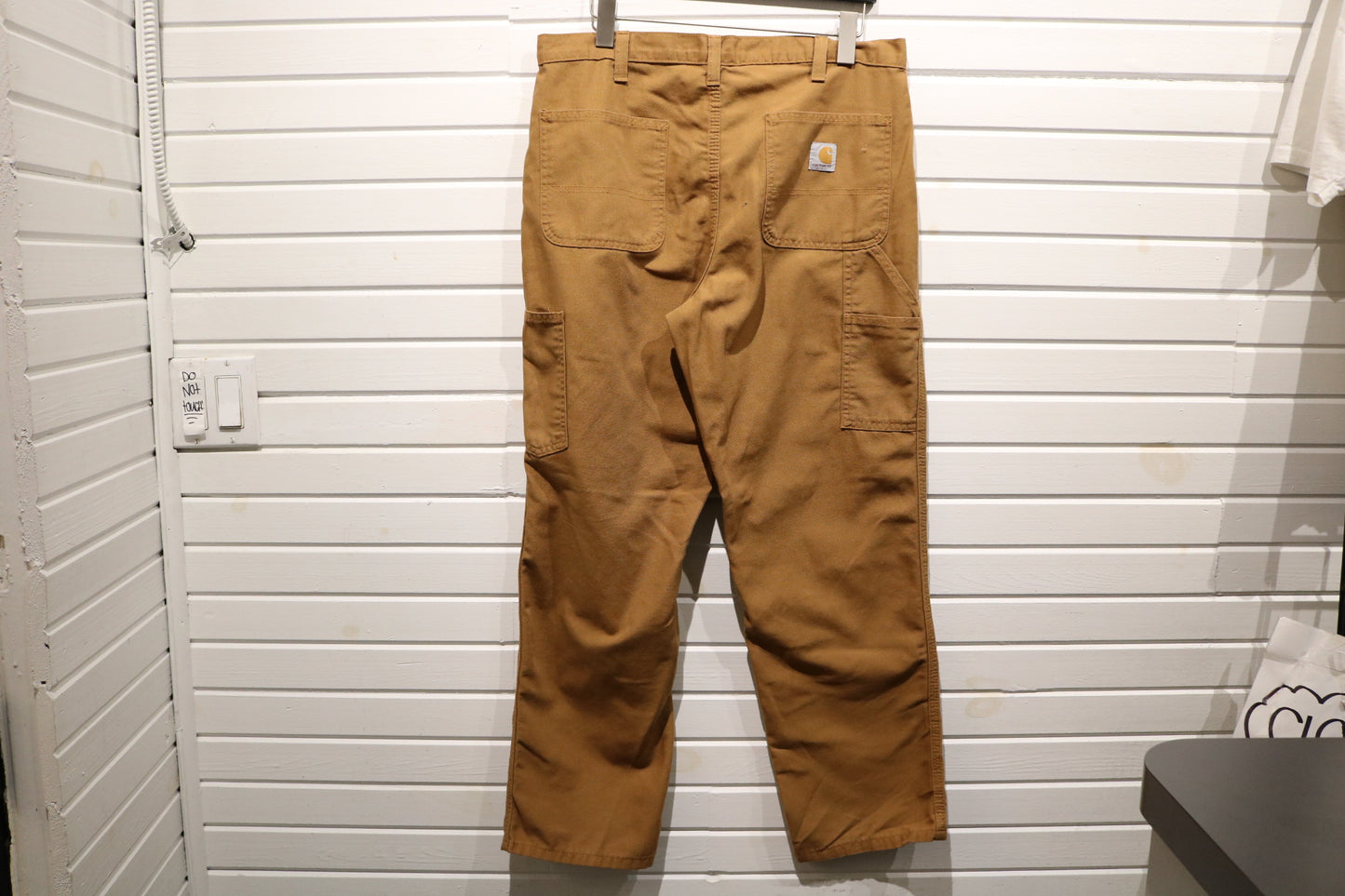 Carhartt Carpenter Pants | Vintage Workwear Utility Canvas Trousers | Classic Brown Men’s Bottoms