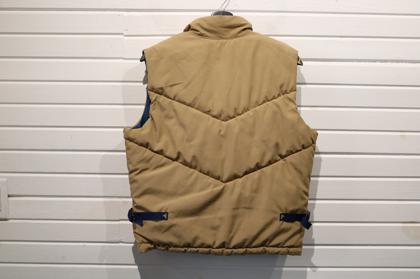 Cannondale Puffer Vest | Vintage 80s Outdoor Insulated Snap Front Vest | Tan Quilted Outerwear