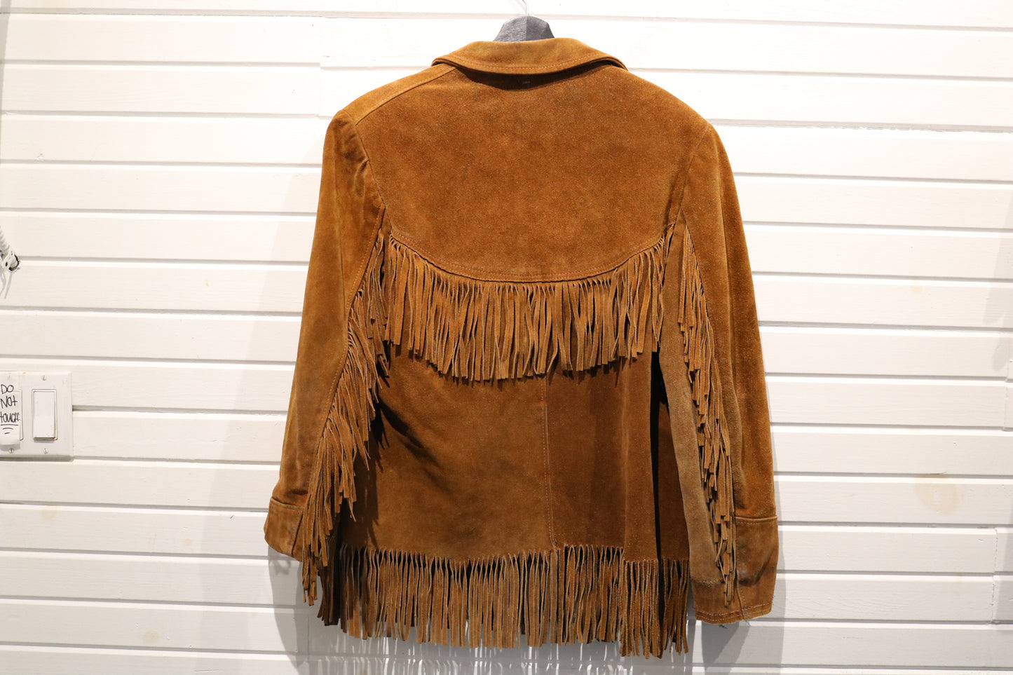 Vintage Suede Fringe Jacket | 1970s Western Style Brown Suede Outerwear | Cowboy-Inspired Fringe Coat