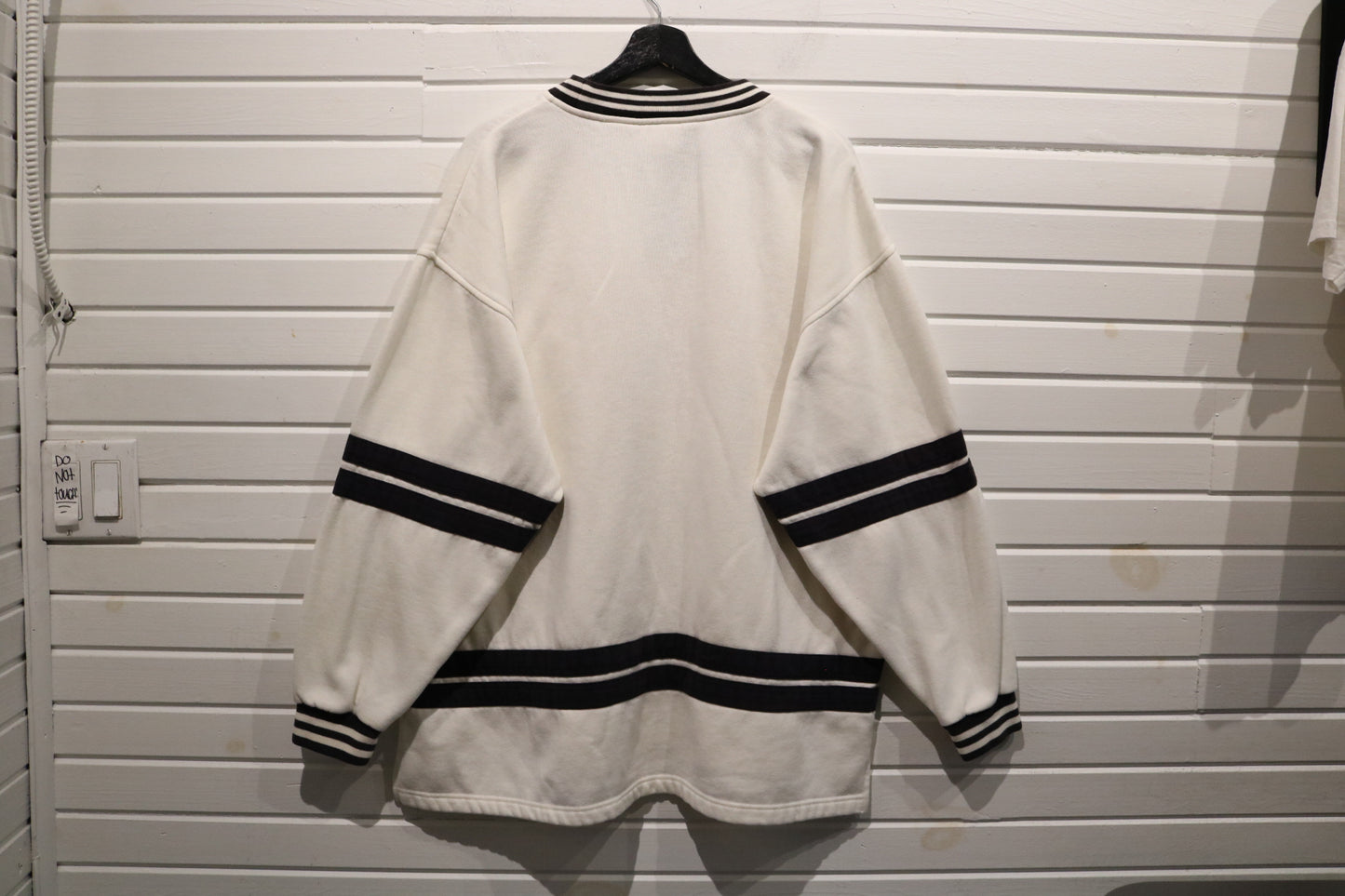 Mickey-&-Co Mickey-Mouse Sweatshirt | Vintage 90s Varsity Stripe Pullover | Classic Cartoon Crewneck