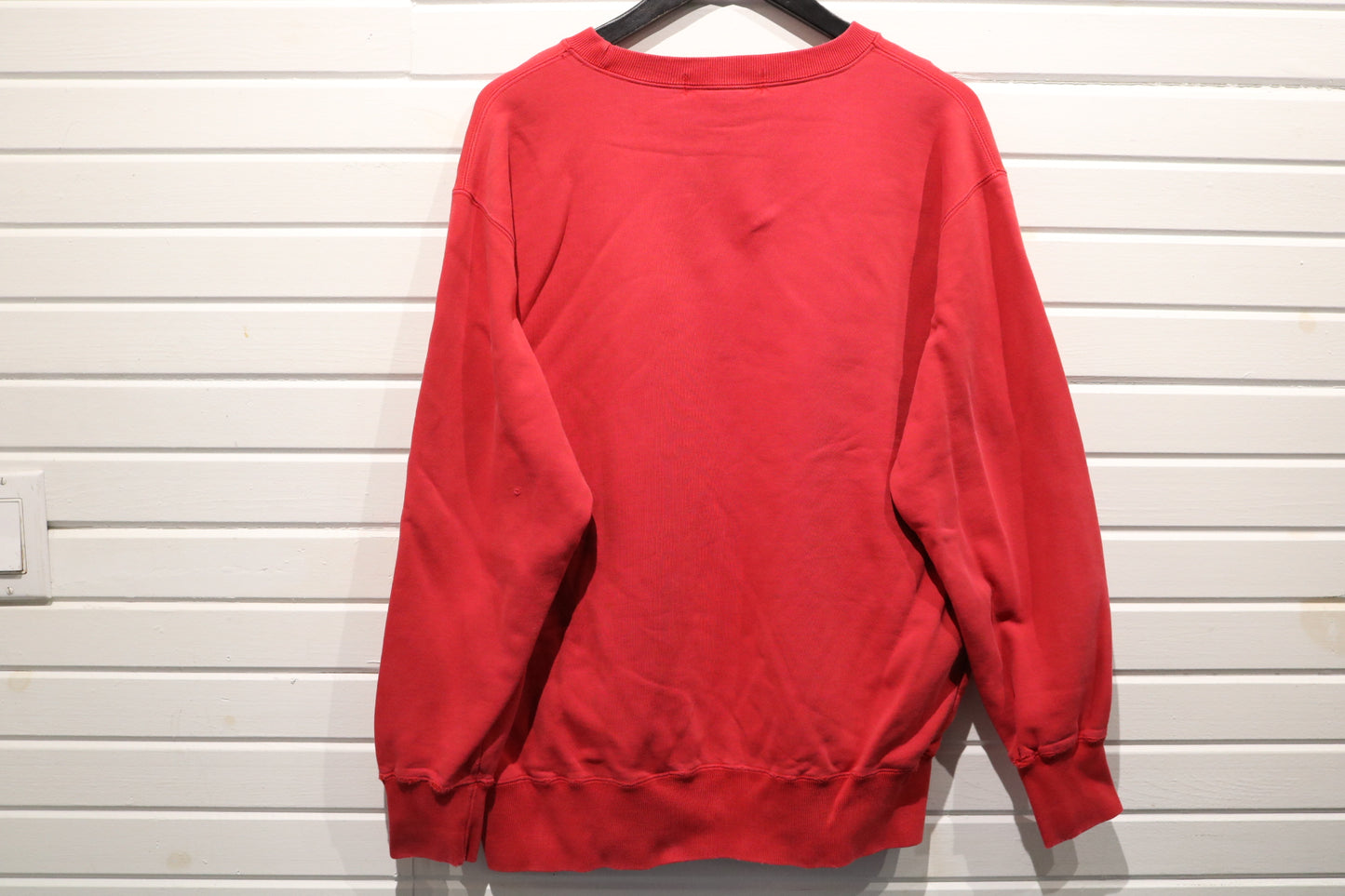 Ralph-Lauren Crewneck | Vintage 90s Red Embroidered Pullover Sweatshirt | Classic Men’s Casual Top