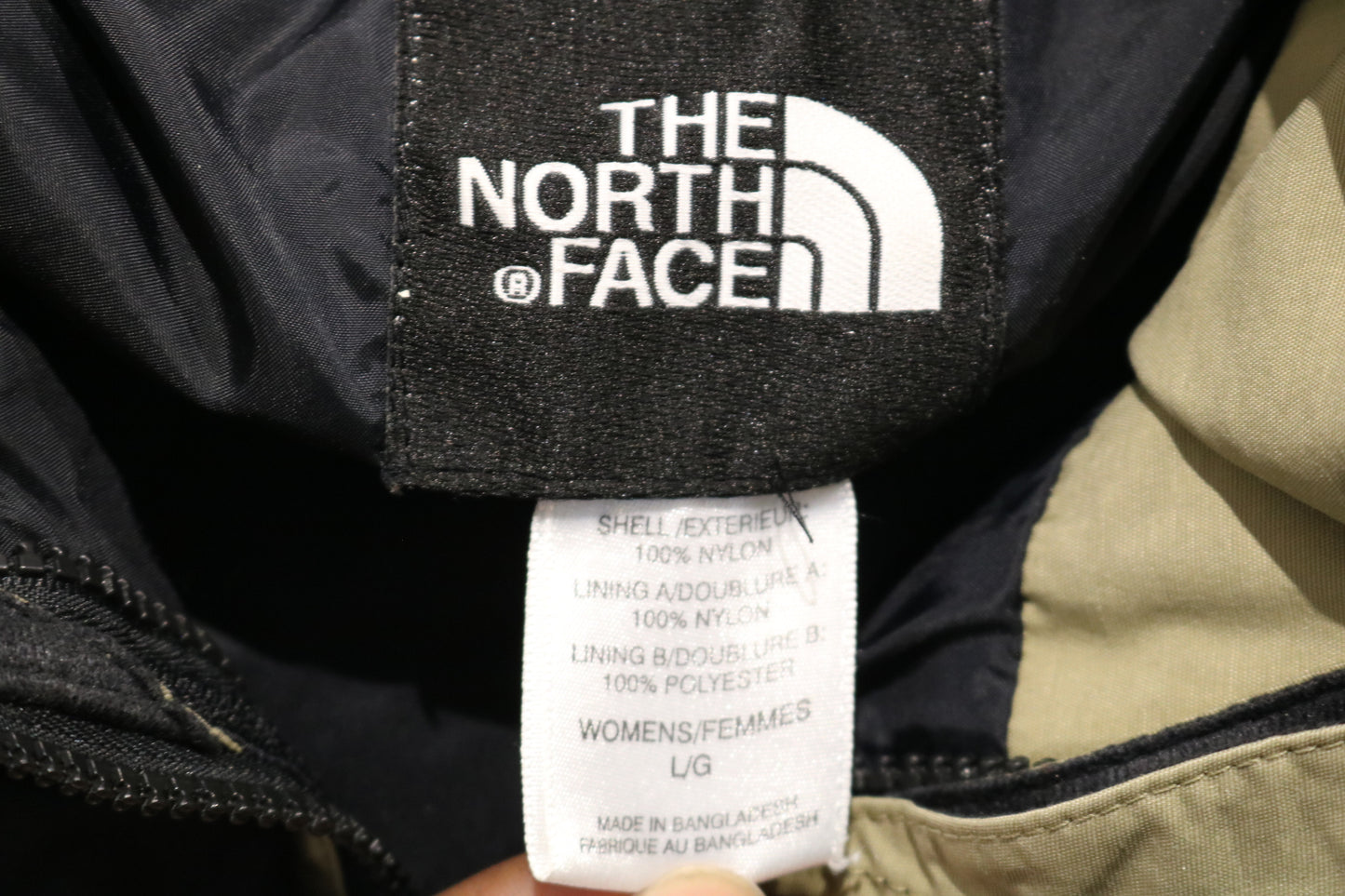 North-Face HyVent Jacket | Vintage Two-Tone Outdoor Shell Coat | Black Tan Contrast Hooded Outerwear