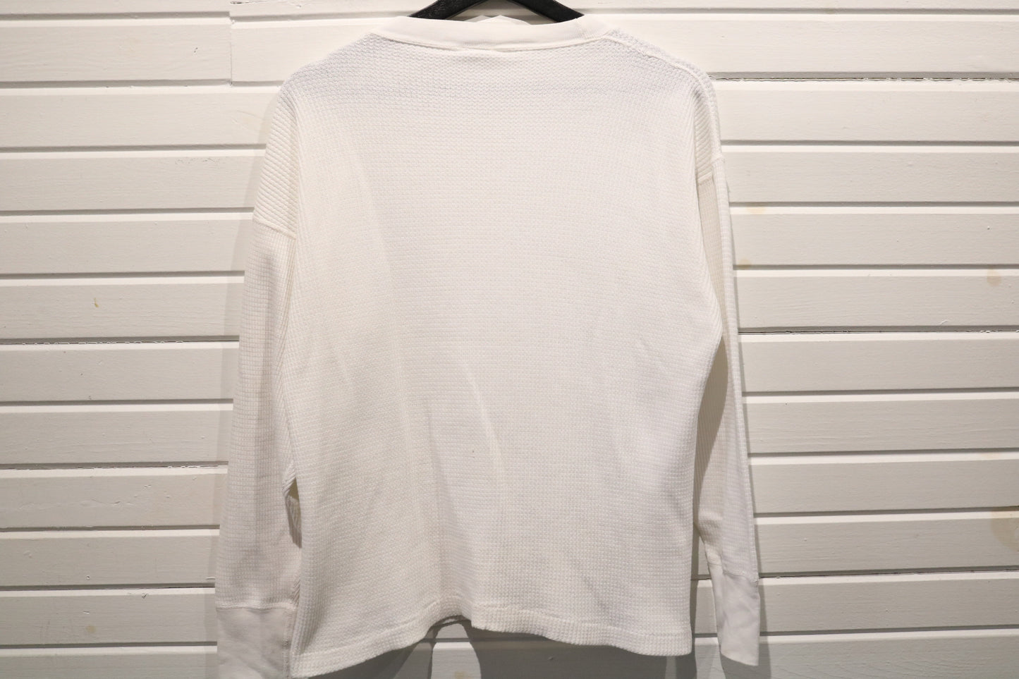 Jones-Celotherm Thermal Shirt | Vintage 80s Waffle Knit Long Sleeve Top | Classic White Layering Tee