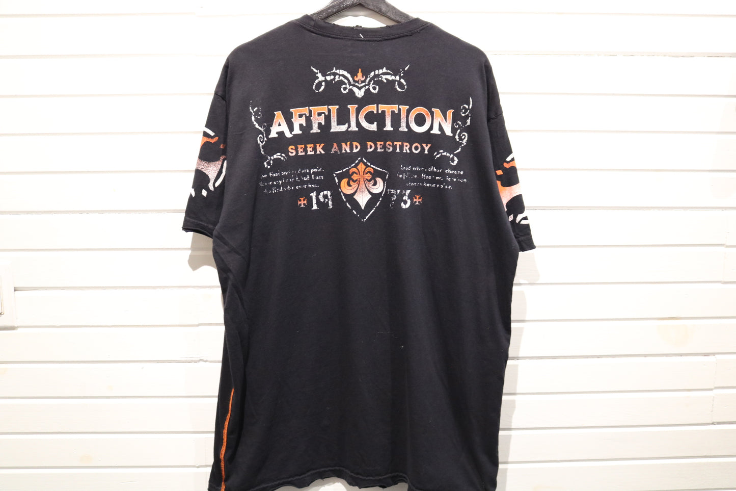 Affliction T-Shirt | Vintage Distressed Graphic Eagle Tee | Seek And Destroy Men's Casual Wear