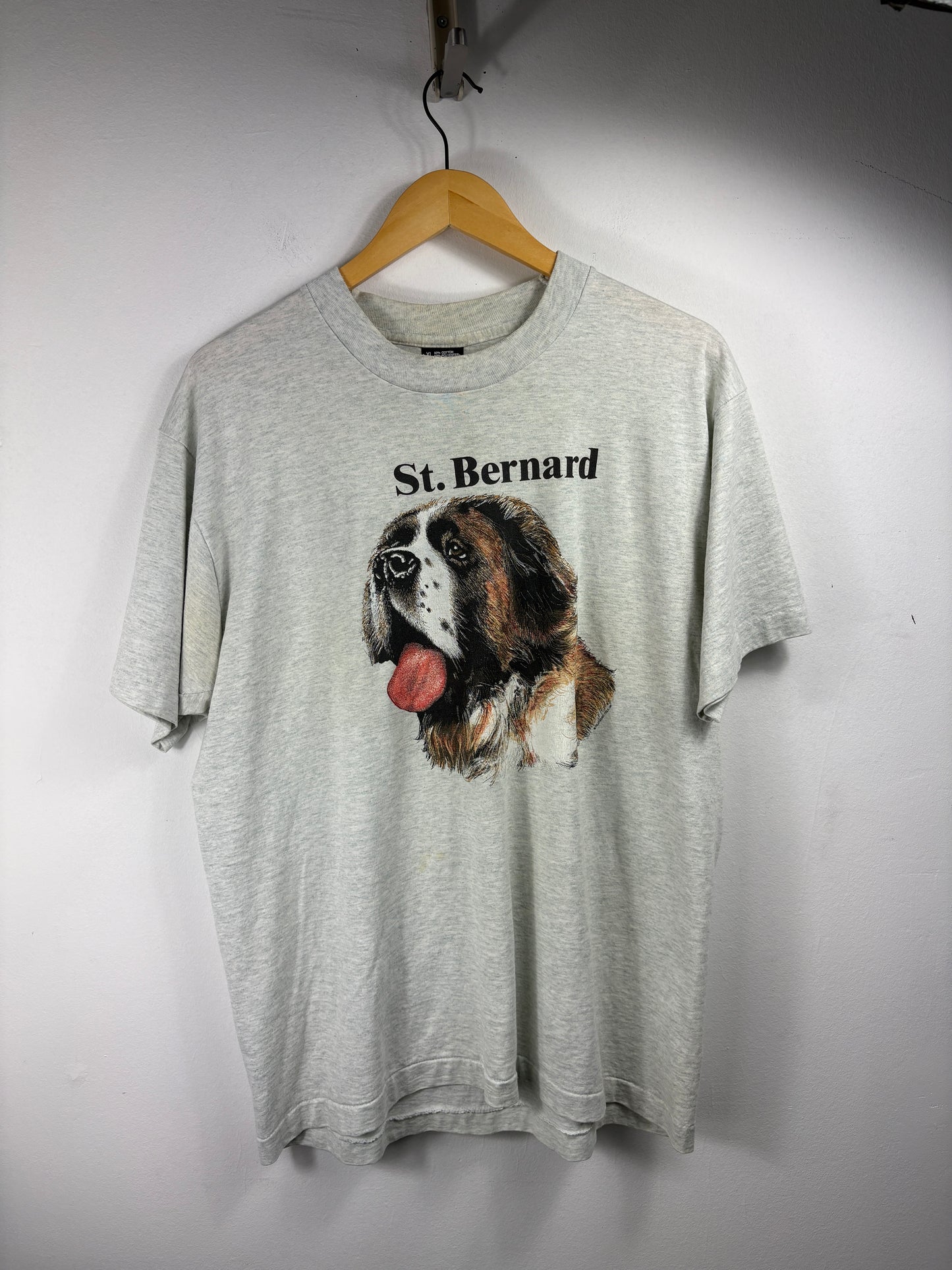 Screen-Stars St. Bernard T-Shirt | Vintage 90s Dog Graphic Tee | Collectible Animal Shirt