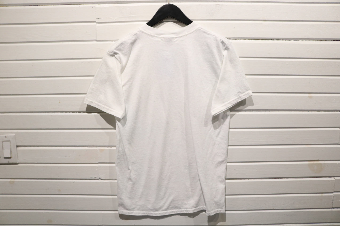 White T-Shirt | Vintage 1990s Plain Blank Tee | Classic Short Sleeve Crewneck