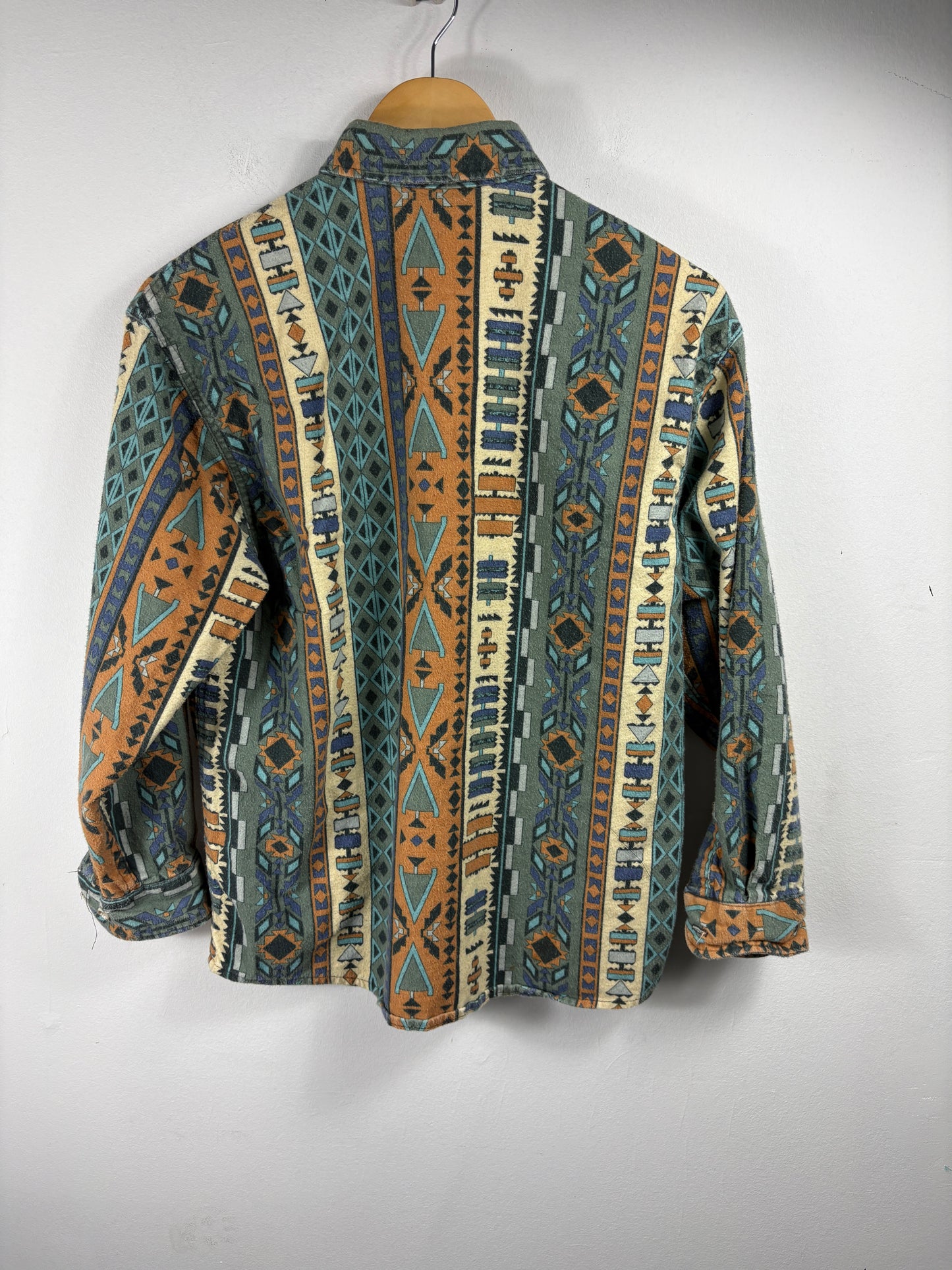 Cabela's Button-Up Shirt | Vintage 1990s Southwest Pattern Long Sleeve Shirt | Classic Outdoor Style