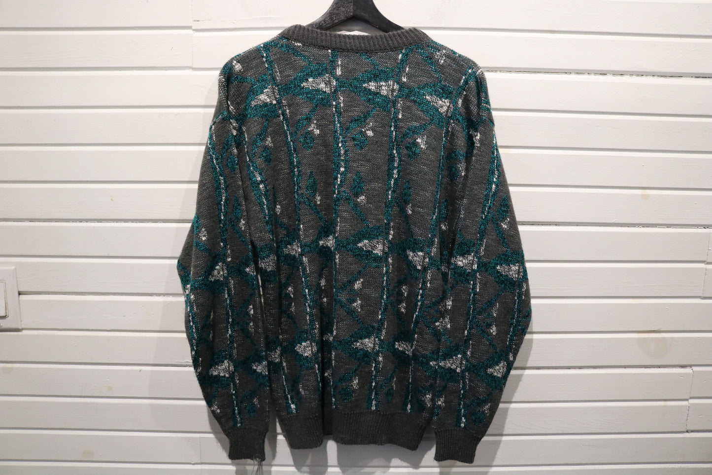 X-Statix Sweater | Vintage 90s Abstract Pattern Knit Pullover | Graphic Statement Crewneck