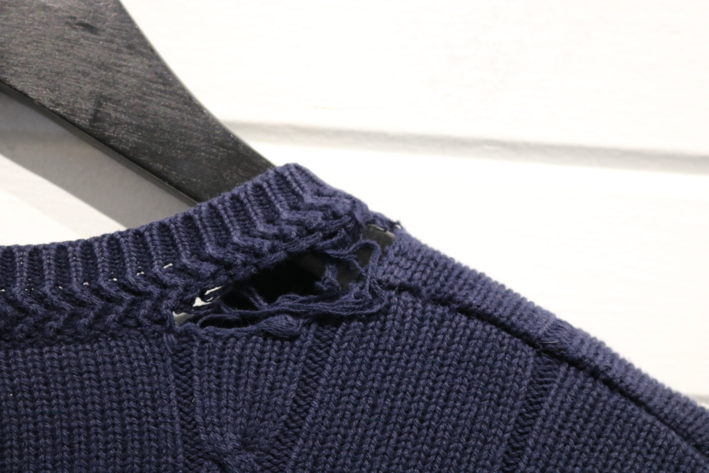 Nautica Sweater | Vintage Cable Knit Pullover | Classic Navy Crewneck Knitwear | Large Size