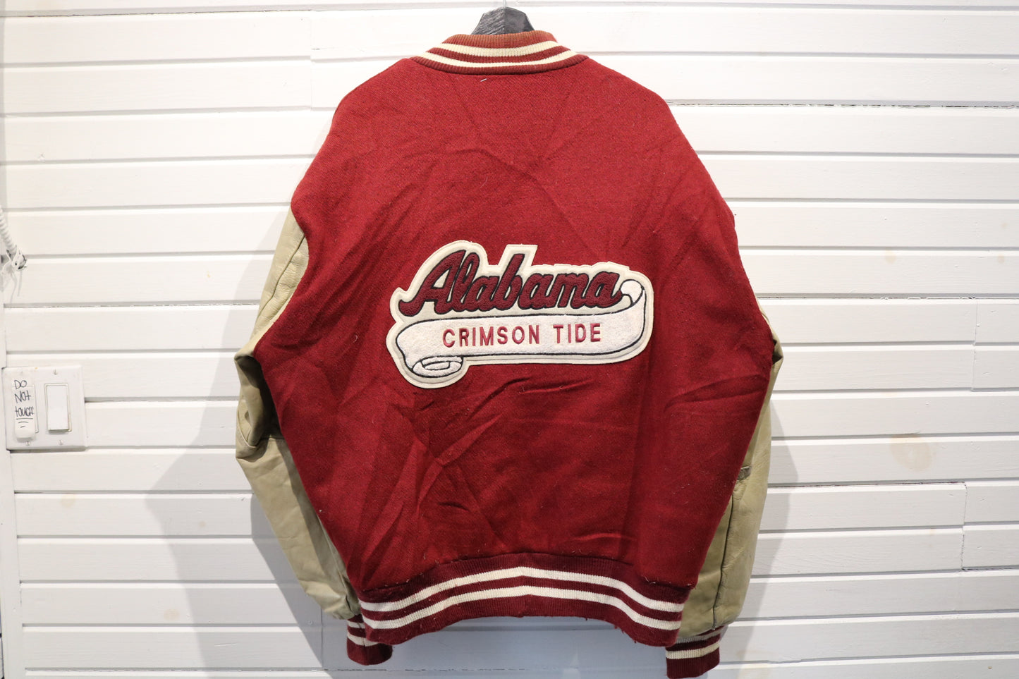 Alabama-Crimson-Tide Varsity Jacket | Vintage 80s Collegiate Wool Leather Letterman Coat | NCAA Fan Outerwear