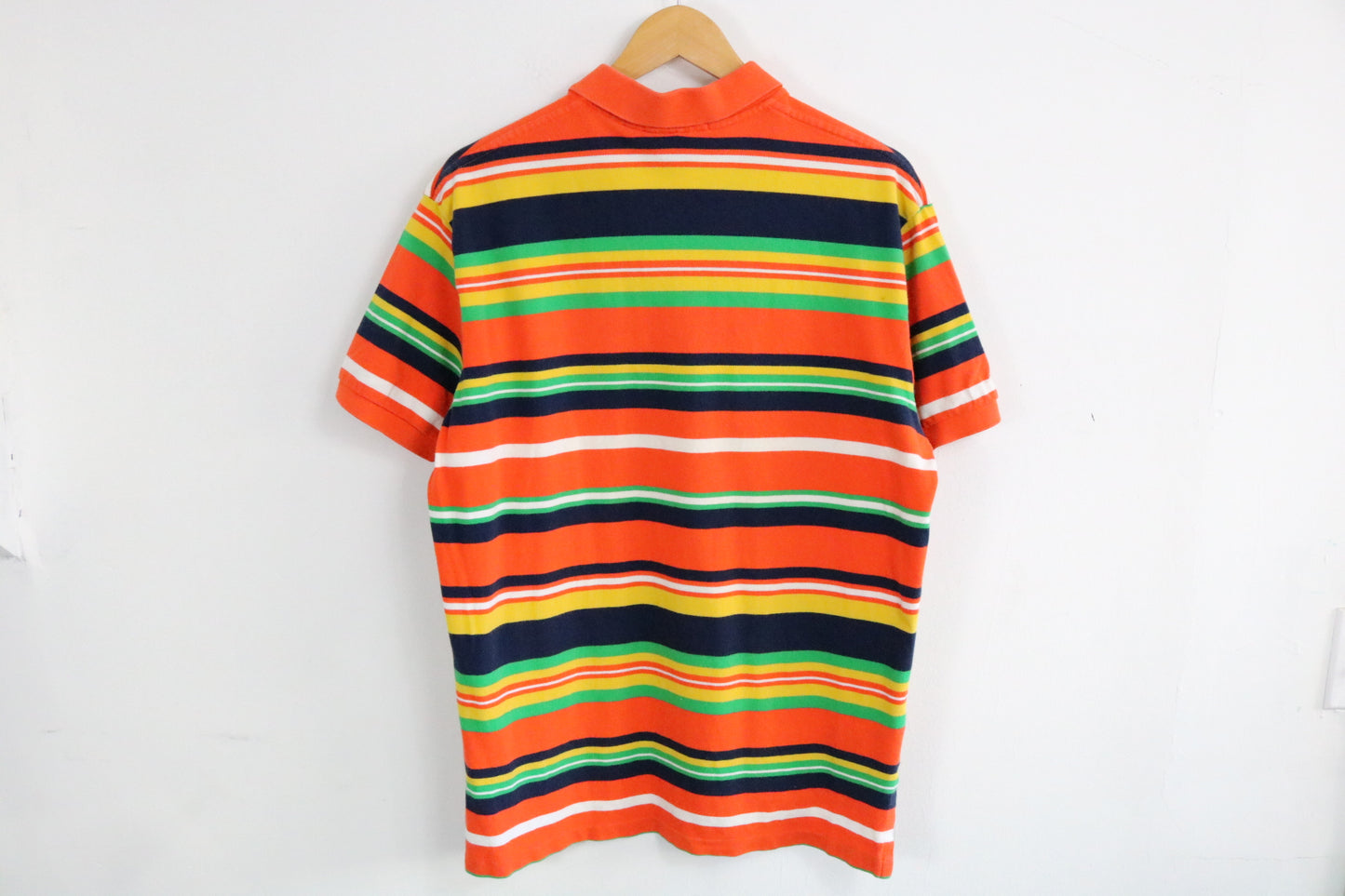 Polo Ralph-Lauren Polo Shirt | Vintage Bold Multi-Stripe Cotton Polo | Classic Casual Menswear