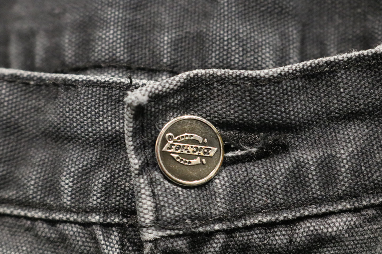 Dickies Denim Pants | Vintage Faded Workwear Carpenter Jeans | Distressed Hem Utility Trousers