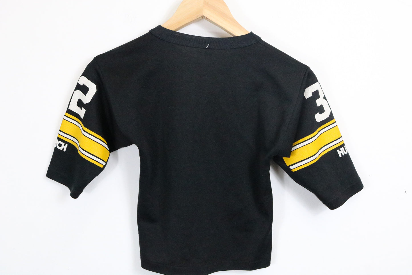 Pittsburgh Steelers 32 Jersey T-Shirt | Vintage 1970s Black & Yellow Football Tee | Classic Game Day Sportswear