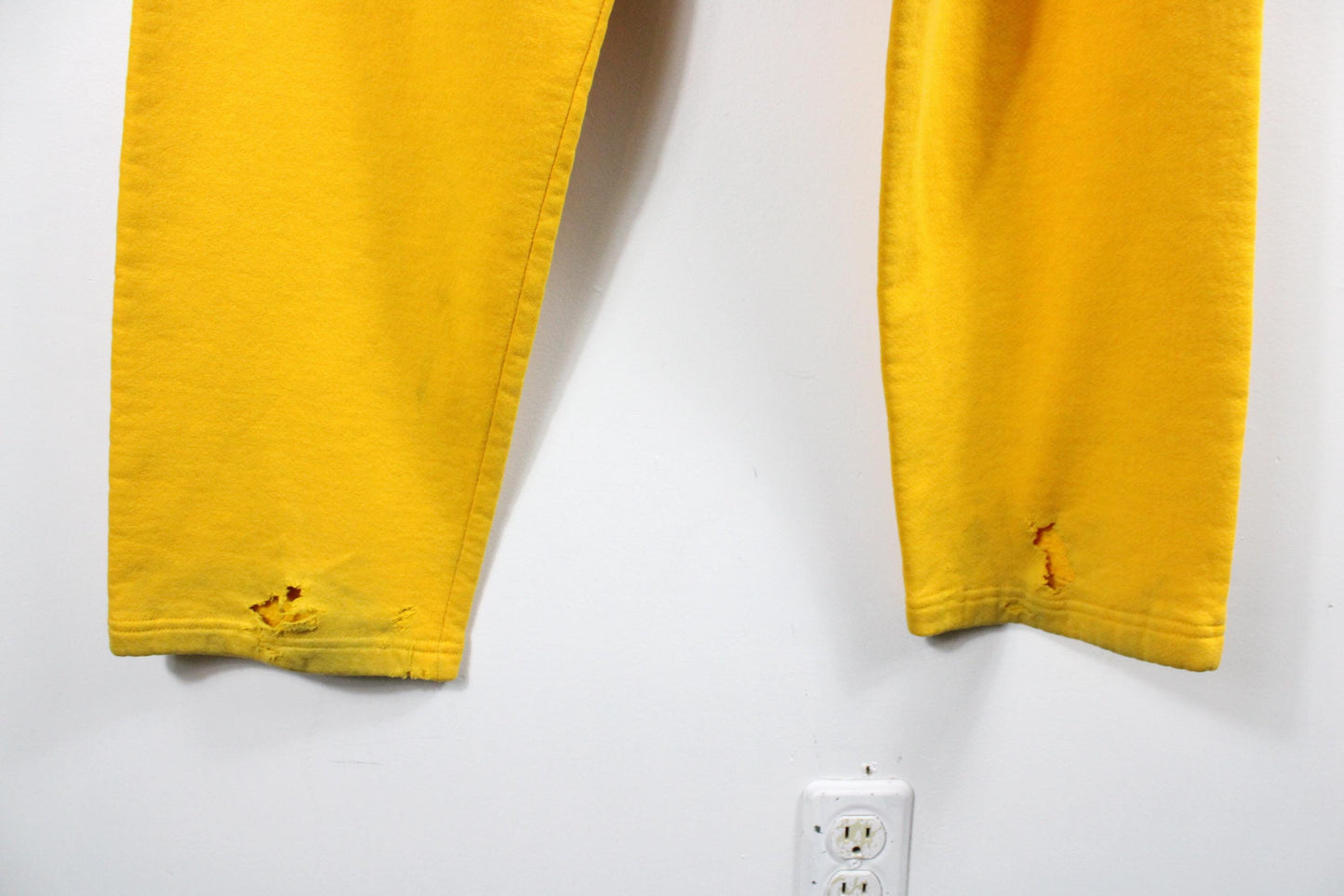 Watertown Track Suit | Vintage 80s-90 Yellow Graphic Athletic Hoodie & Sweatpants Set | Classic Sportswear