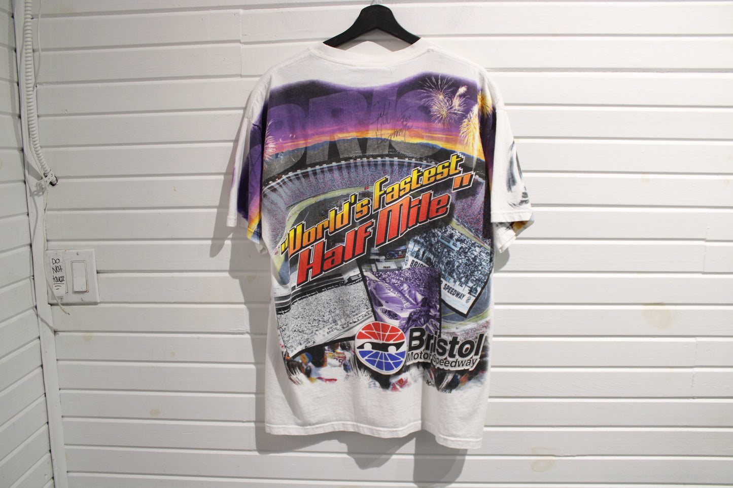 Chase-Authentics Bristol Motor Speedway T-Shirt | Vintage 2000s NASCAR Racing All Over Print Tee | Tennessee Race Fan Graphic