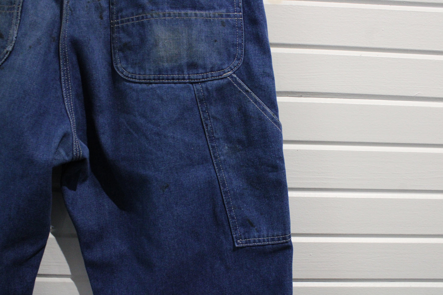 Vintage Carpenter Denim Pants | Workwear Utility Blue Jeans | Authentic Heavy Duty Carpenter Style