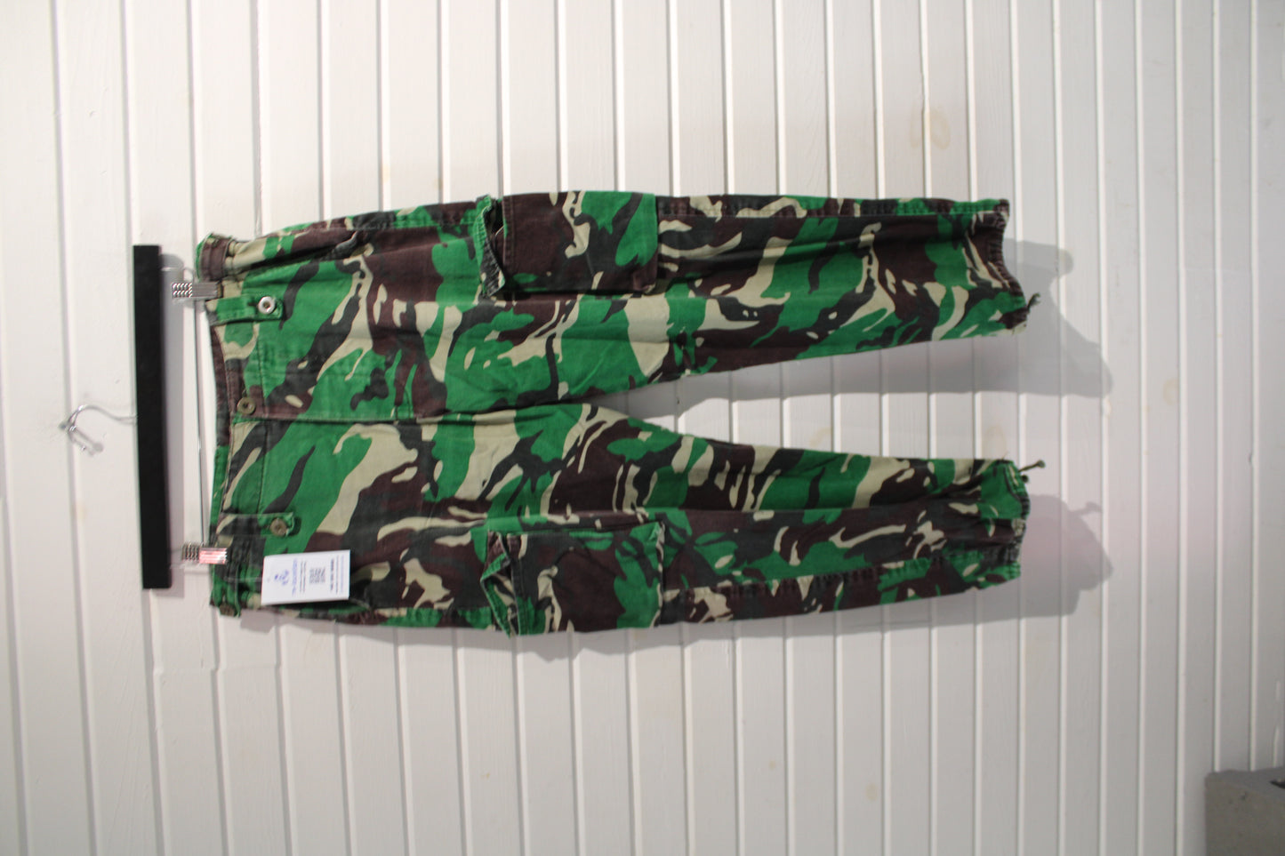 Classic Green Camo Pants | Vintage Woodland Pattern Cargo Trousers | Military Outdoor Utility