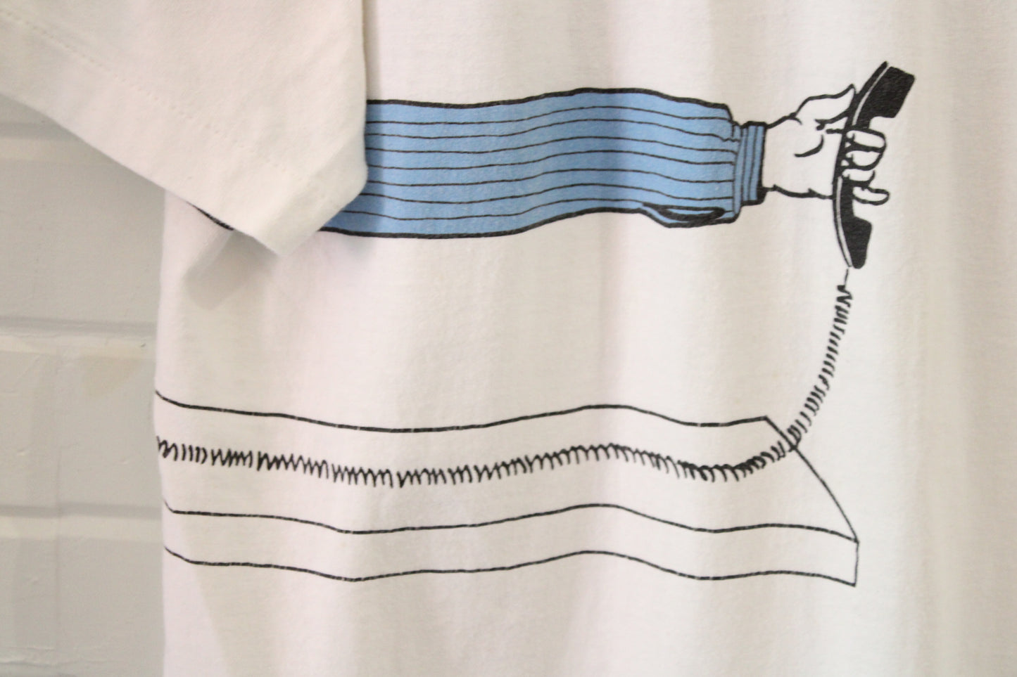 Bell TeleMessaging Graphic T-Shirt | Vintage 80s Illustrated Tech Cartoon Tee | Retro Officewear