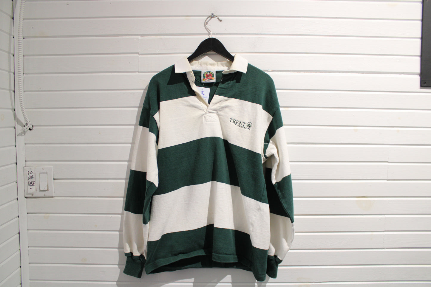 Barbarian Rugby Shirt | Vintage 90s Trent-University Stripe Pullover Rugby Shirt | Classic Collegiate Sportswear