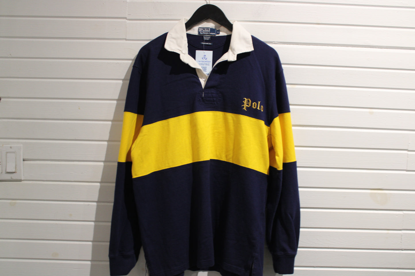 Polo Ralph Lauren Rugby Shirt | Vintage Bold Stripe Number 6 Long Sleeve Rugby Top | Classic Sport Casual