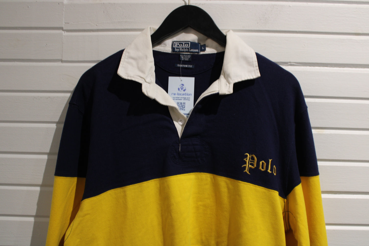 Polo Ralph Lauren Rugby Shirt | Vintage Bold Stripe Number 6 Long Sleeve Rugby Top | Classic Sport Casual
