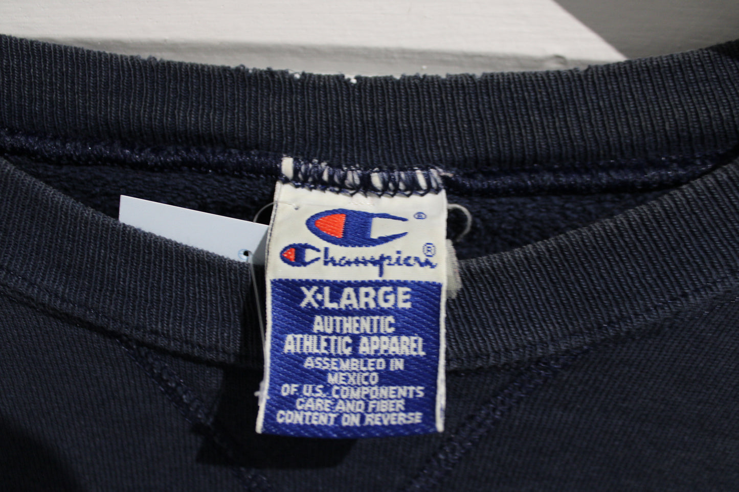 Champion Sweater | Vintage 90s Navy Blue Crewneck Pullover | Classic Sportswear