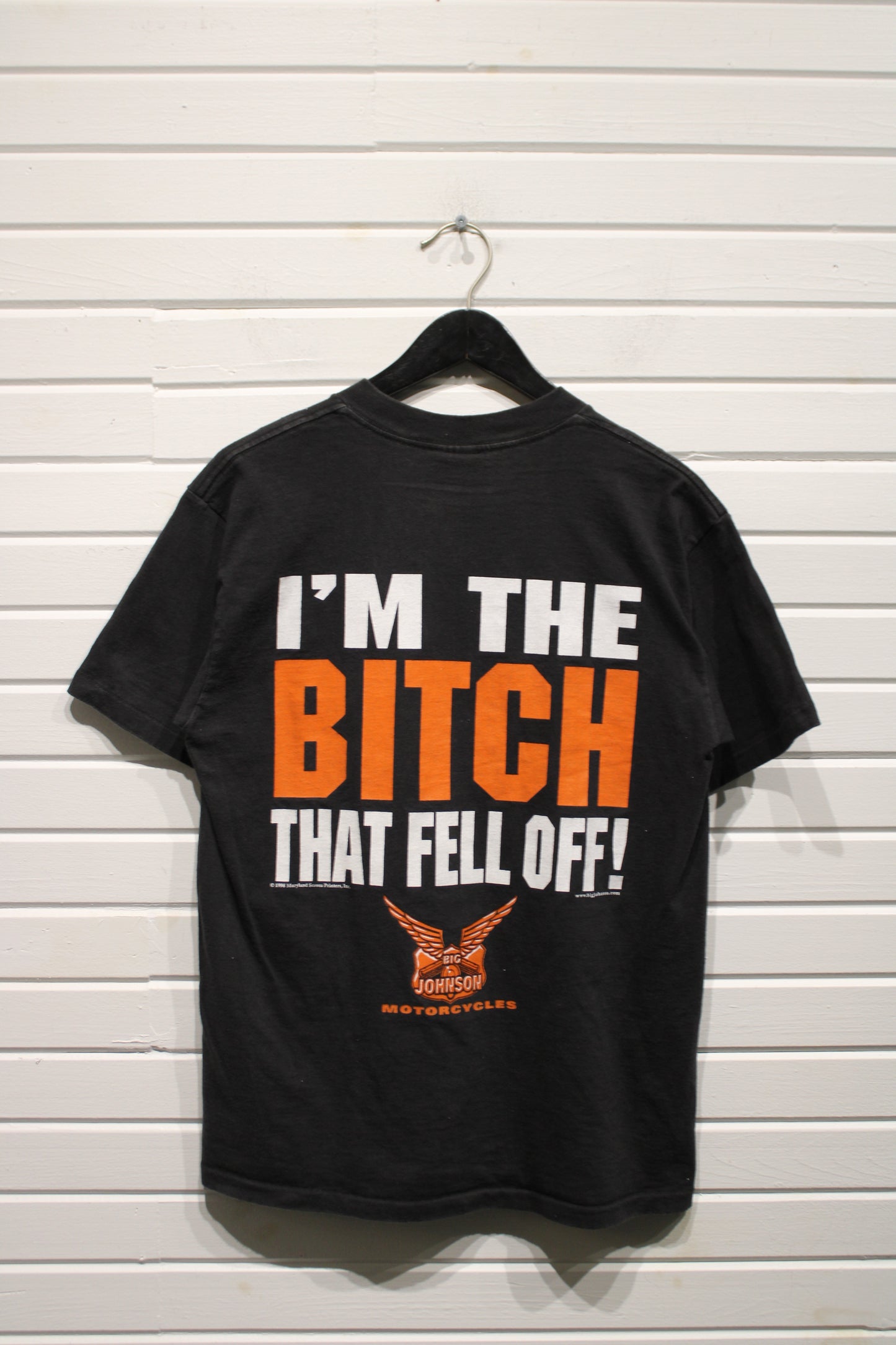 Big-Johnson Motorcycles T-Shirt | Vintage '90s Humorous Graphic Tee | Classic Biker Statement Shirt