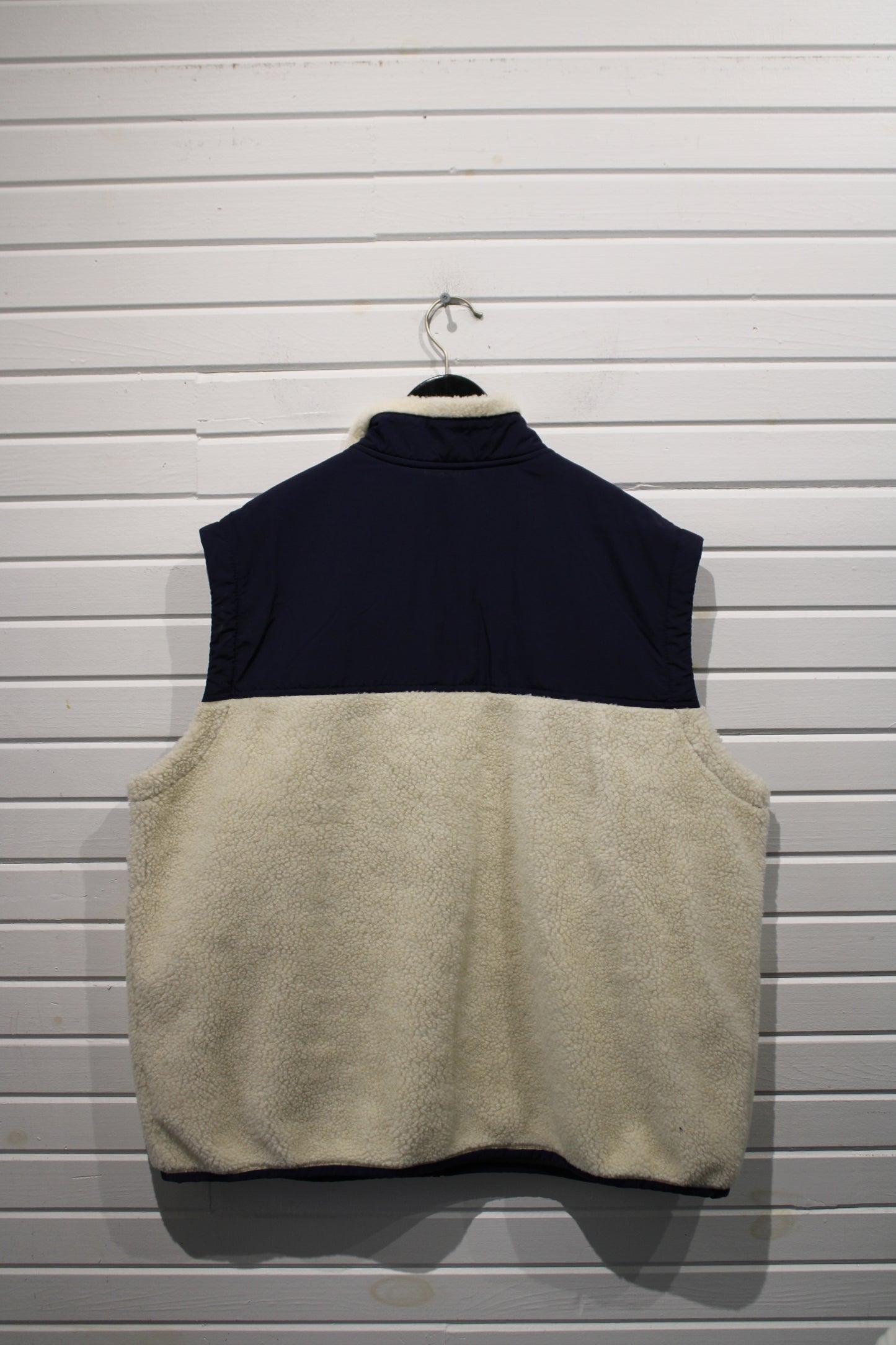 Polo Ralph-Lauren Fleece Vest | Vintage Performance Two-Tone Outerwear | Sherpa Lined Zip-Up Gilet