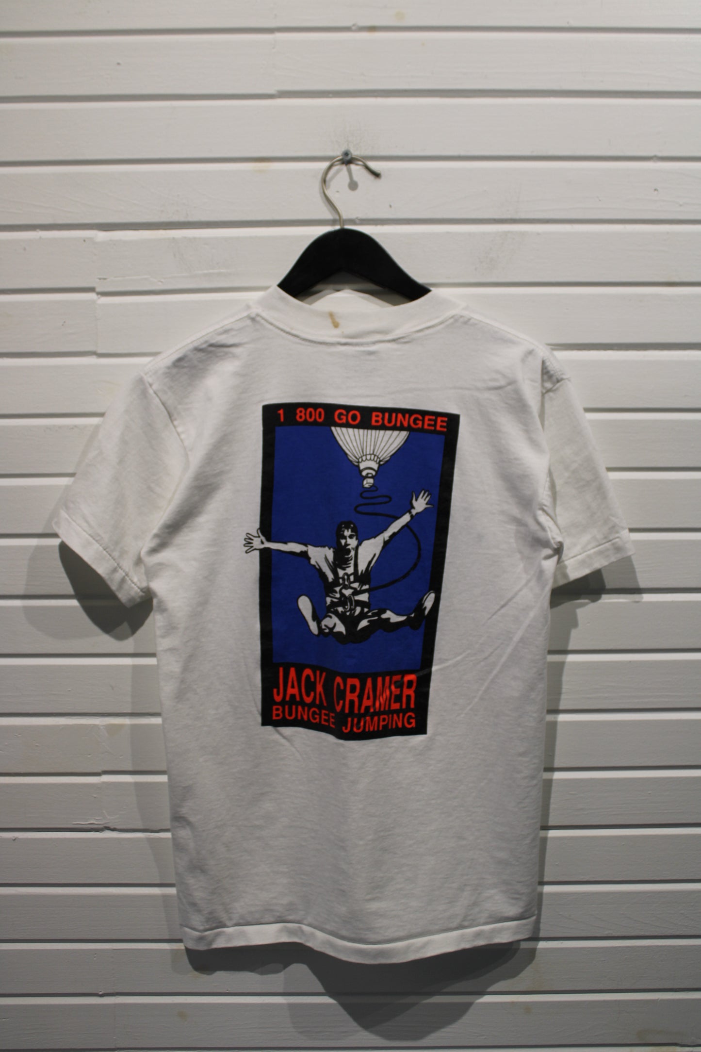 Jack Cramer Bungee Jumping T-Shirt | Vintage 1990s Just Did It Graphic Tee | Stunt Sports Collectible