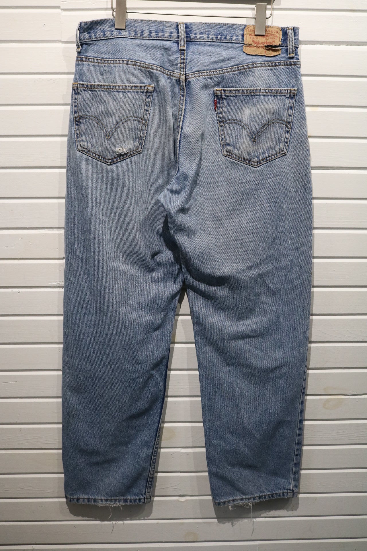 Levi's 550 Relaxed-Fit Jeans | Vintage 90s Light Wash Distressed Denim Pants | Classic Casual Wear