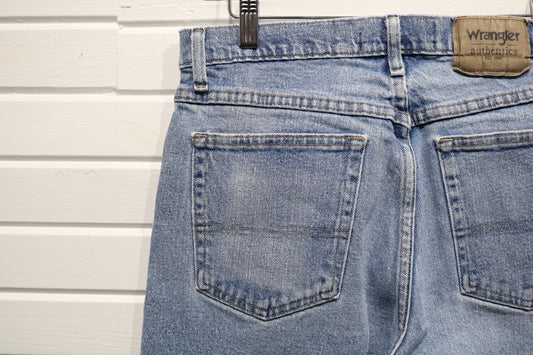 Wrangler Jeans | Vintage 2000s Faded Straight-Leg Denim Pants | Classic Everyday Western Style Clothing