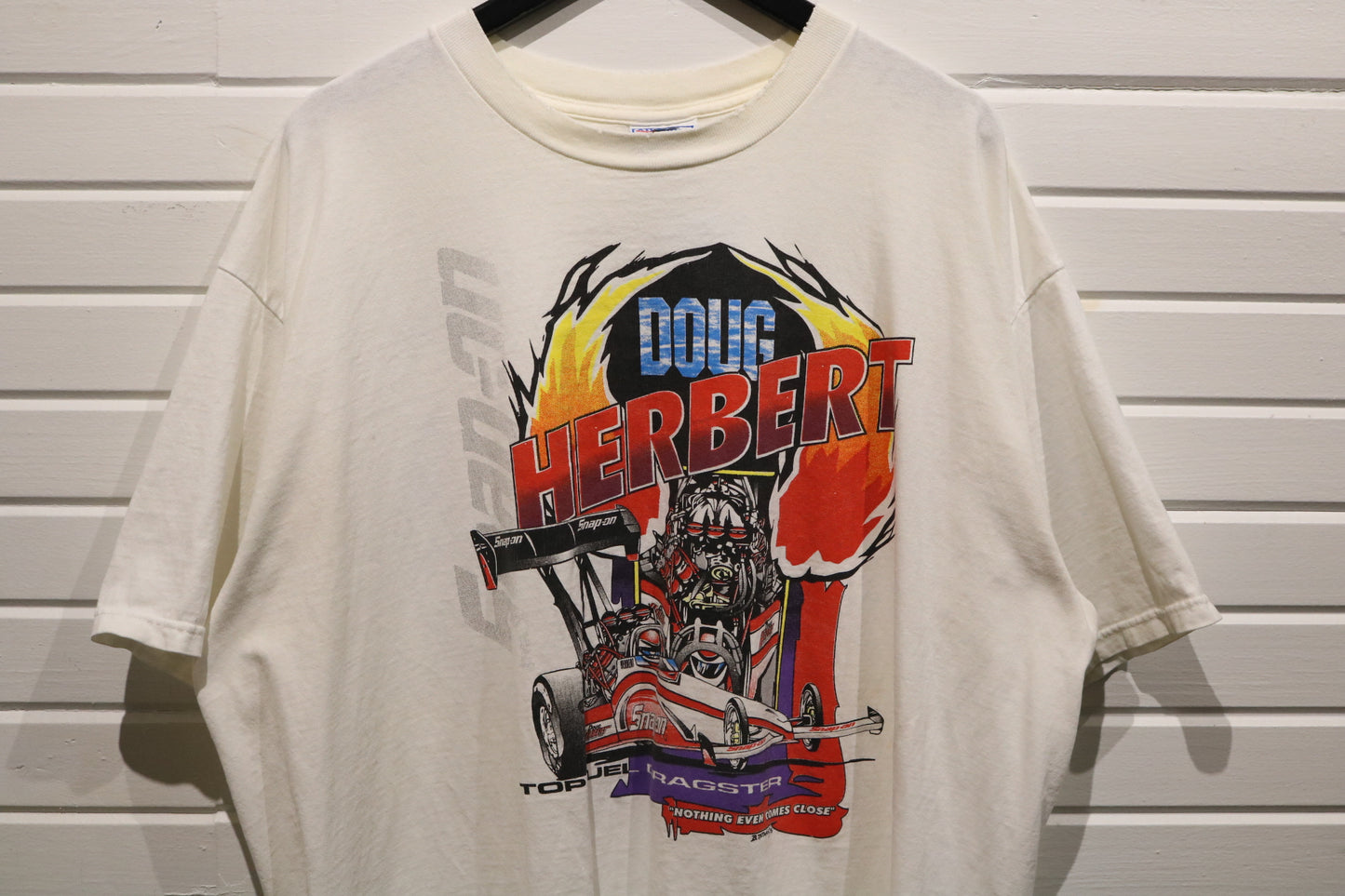 Doug Herbert Drag Racing T-Shirt | Vintage 90s Graphic Tee Top Fuel Dragster | Racing Fan Apparel