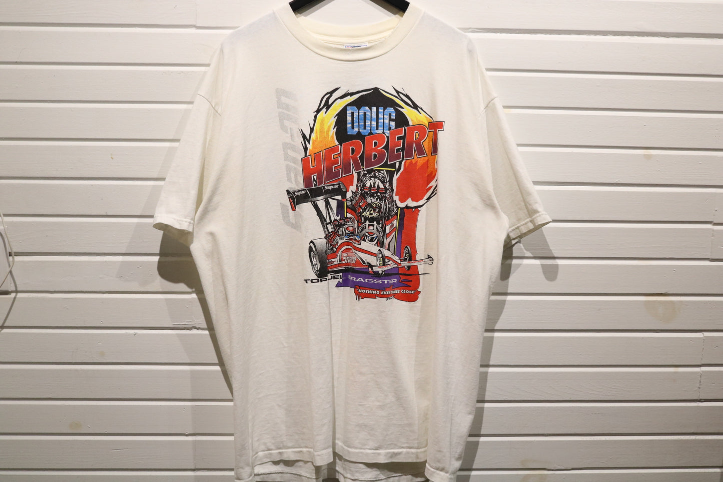 Doug Herbert Drag Racing T-Shirt | Vintage 90s Graphic Tee Top Fuel Dragster | Racing Fan Apparel