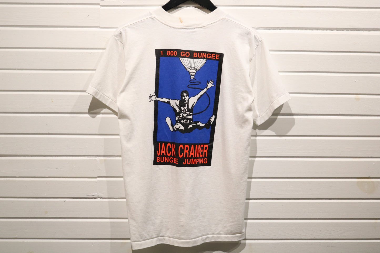 Jack-Cramer Bungee Jumping T-Shirt | Vintage 1990s Just Did It Parody Graphic Tee | Extreme Sports Humor Shirt