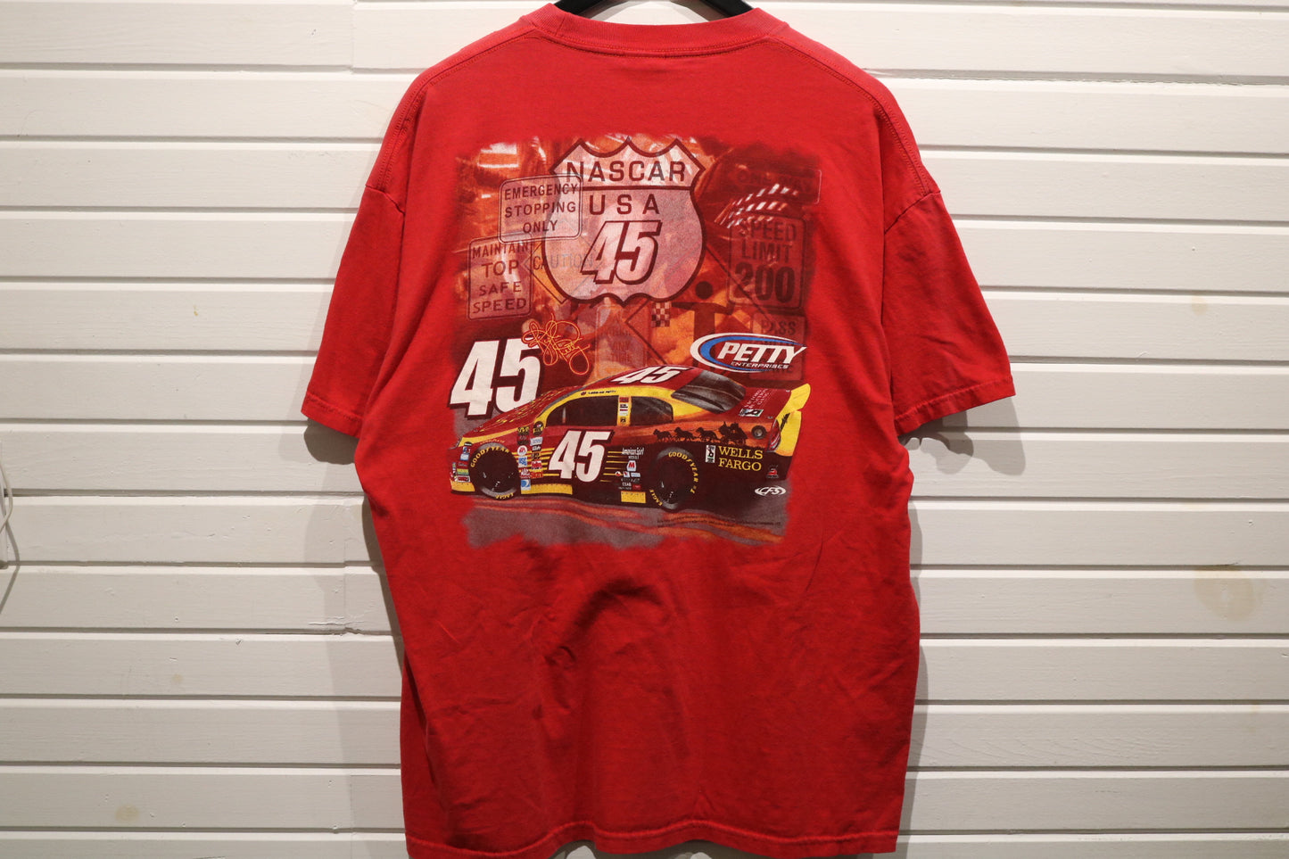 Kyle-Petty NASCAR T-Shirt | Vintage 2000s Racing Graphic Tee 45 Car | Stock Car Sportswear Collectible