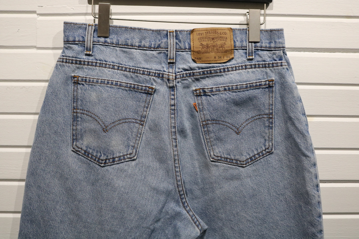 Levi's 560 Jean Shorts | Vintage 90s Light Wash Denim Loose-Fit Shorts | Retro Summer Style Clothing