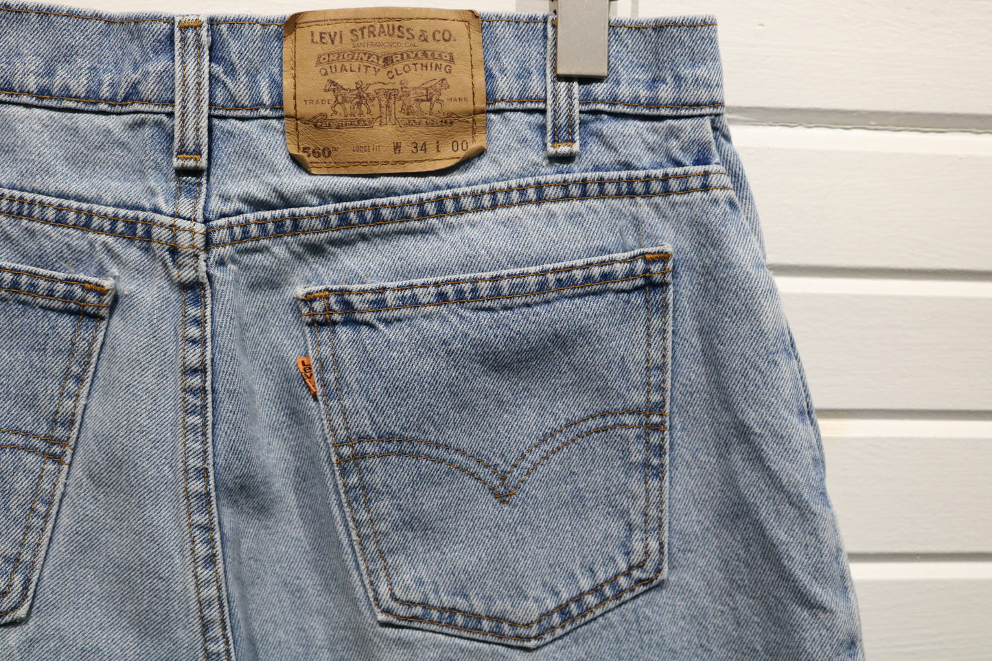 Levi's 560 Jean Shorts | Vintage 90s Light Wash Denim Loose-Fit Shorts | Retro Summer Style Clothing