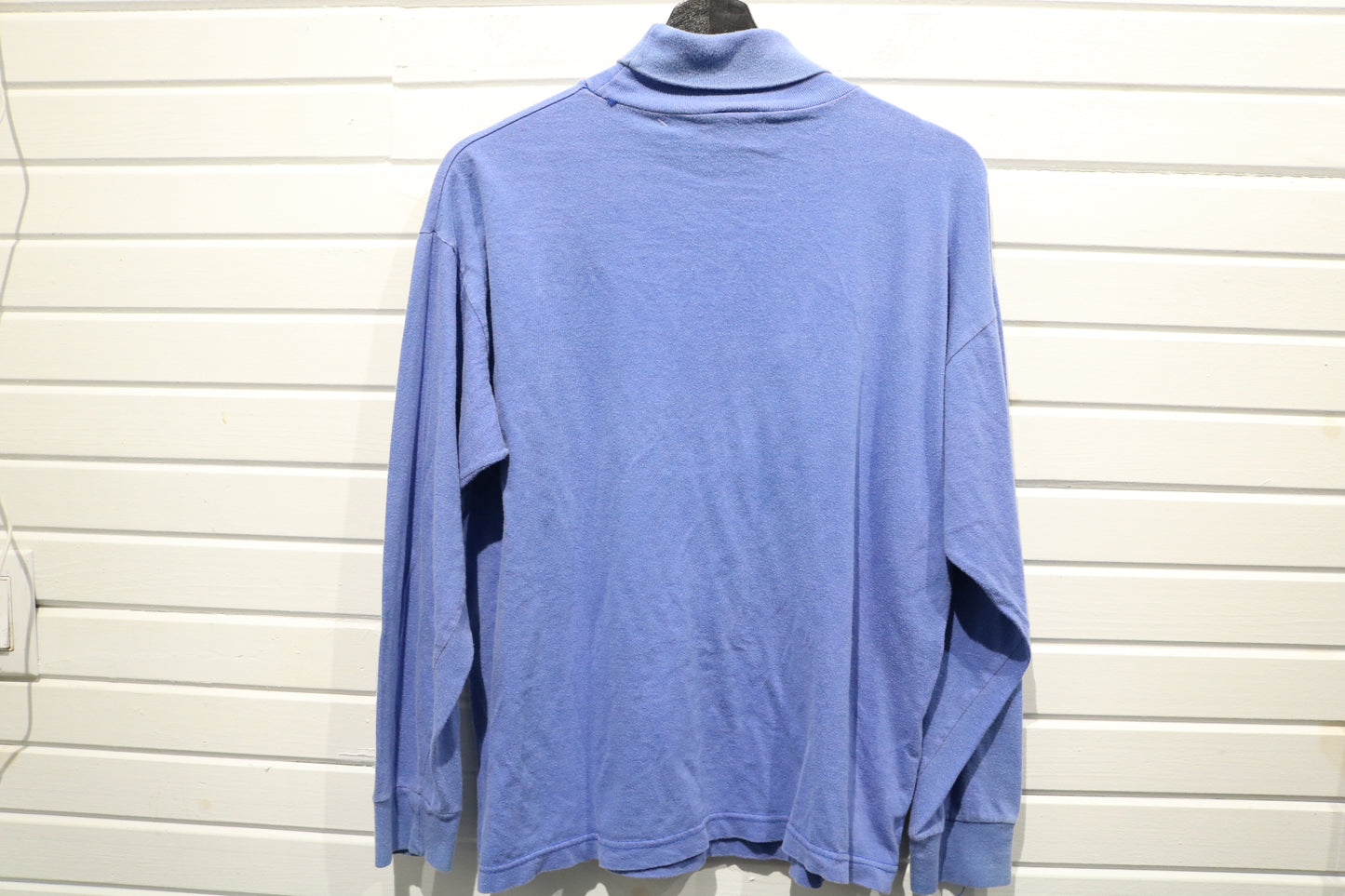 Jessica Sport Turtleneck Sweater | Vintage 1990s Blue Pullover Long Sleeve Knit | Classic Cozy Top