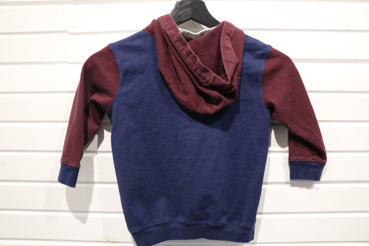 Polo Ralph-Lauren Rugby Hoodie | Vintage Two-Tone Embroidered Crest Pullover Sweatshirt | Kids Classic Sportswear