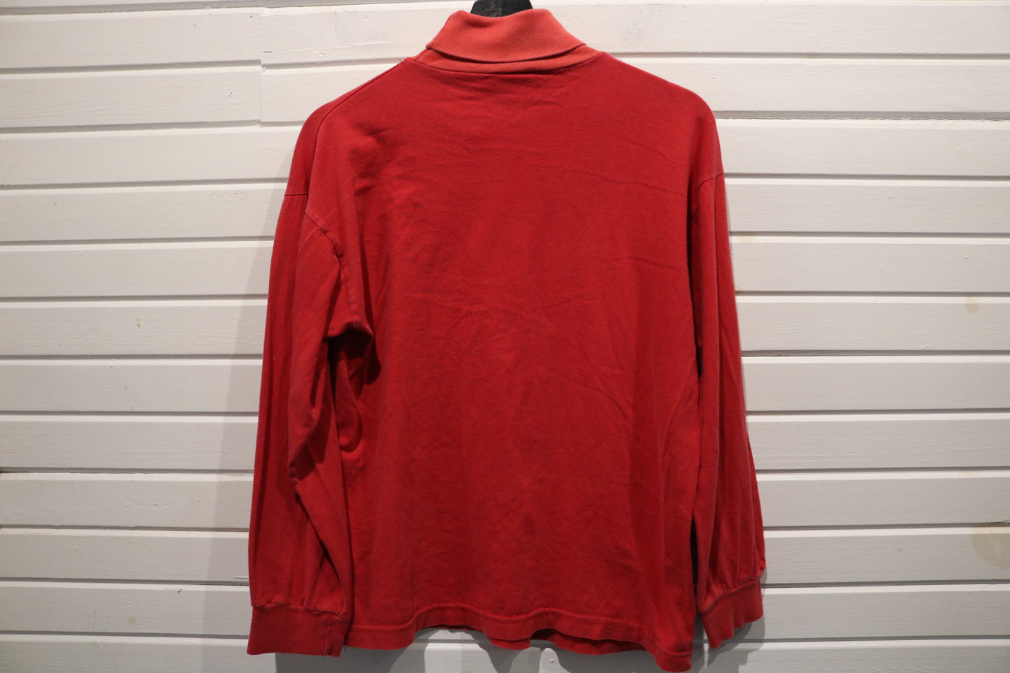 Jessica-Sport Red Turtleneck | Vintage 90s Long Sleeve Top | Classic Layering Shirt
