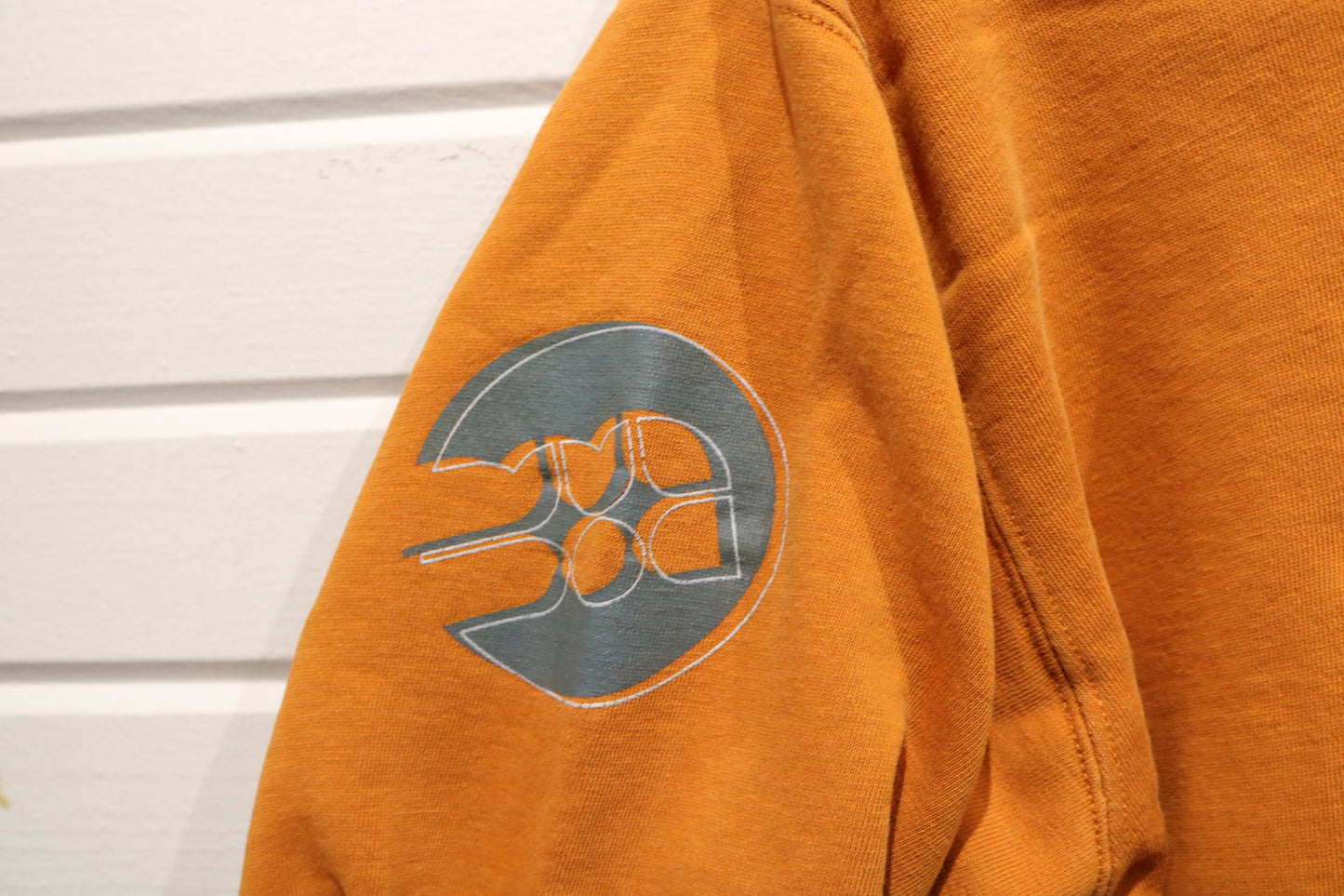 Mossimo Zip-Up Hoodie | Vintage 2000s Orange Graphic Hooded Sweatshirt | Classic Street Style Sweatshirt