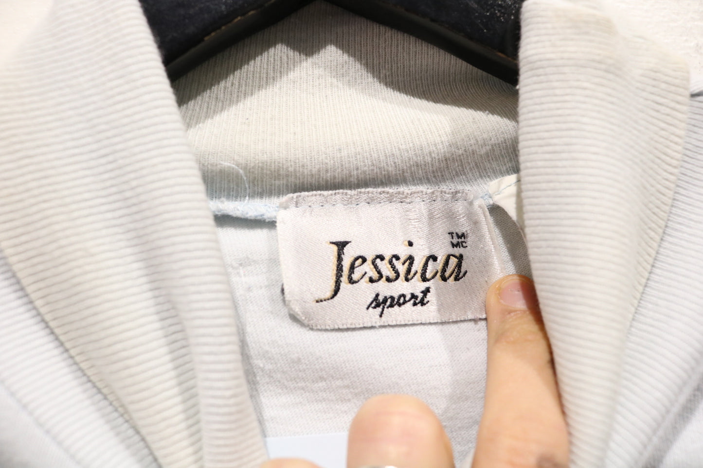 Jessica-Sport Turtleneck Top | Vintage Light Blue High Neck Long Sleeve Shirt | Soft Casual Layer