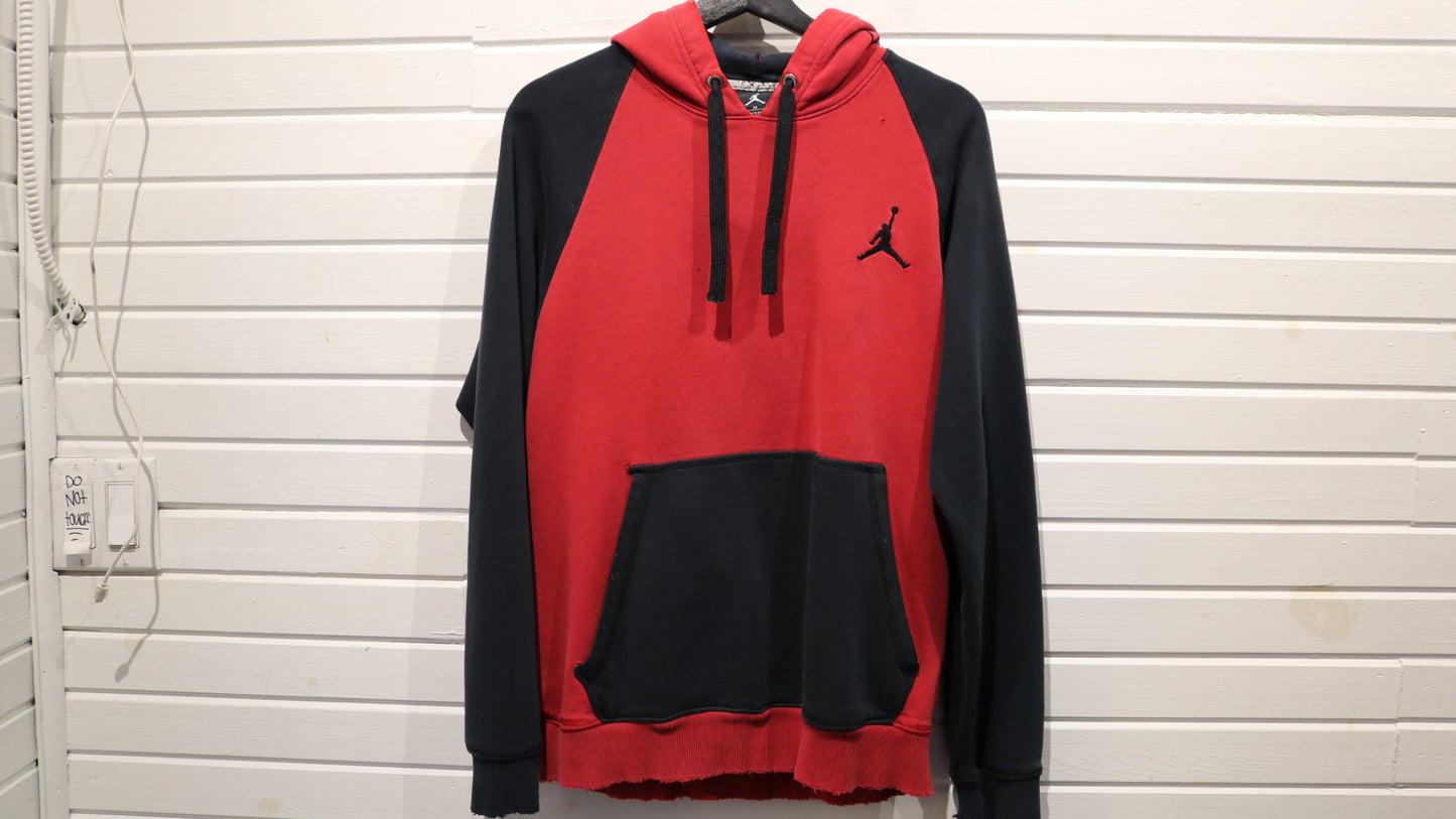 Jordan Hoodie Sweatshirt | Vintage 2000s Two-Tone Pullover Hoody | Jumpman Logo Streetwear