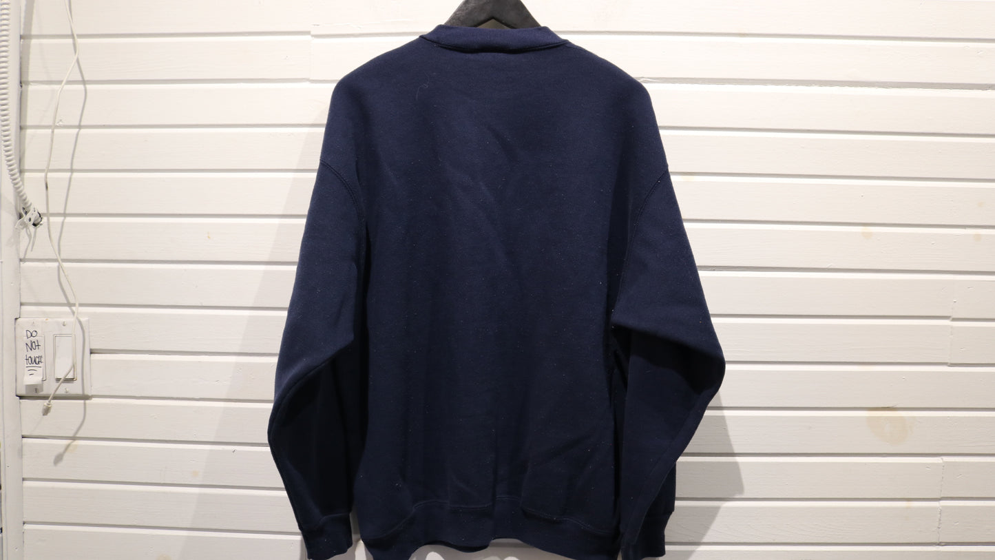 Detroit-Tigers Sweater | Vintage 90s Baseball Crewneck | Navy Graphic Pullover Sportswear | XL Fan Apparel