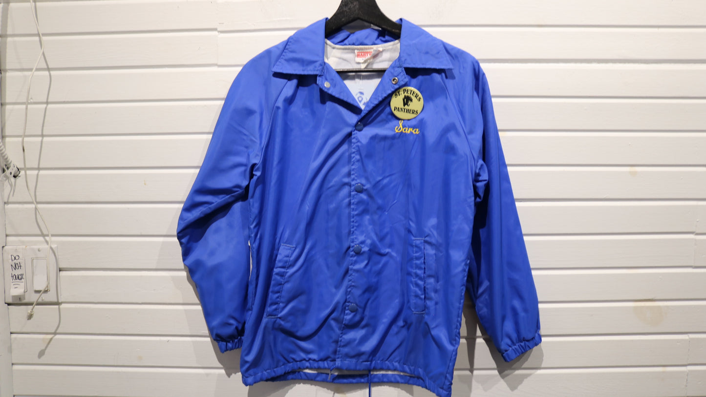 St. Peters Panthers Varsity Jacket | Vintage 1990s Track and Soccer Award Coaches Jacket | Athletic Patch Windbreaker